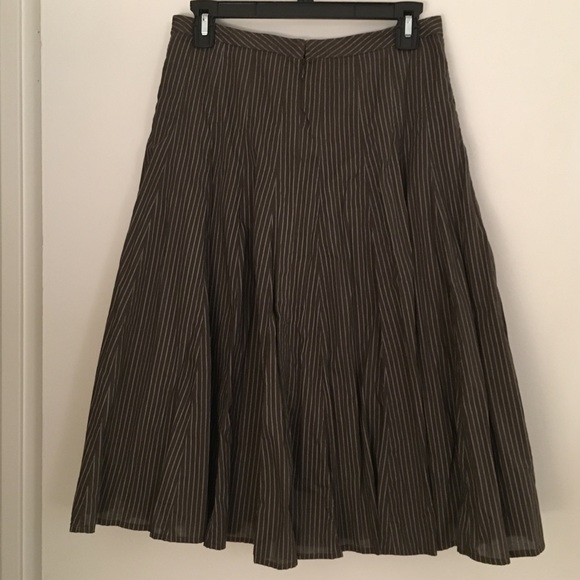 GAP COTTON PINSTRIPED MIDI SKIRT - Picture 2 of 4